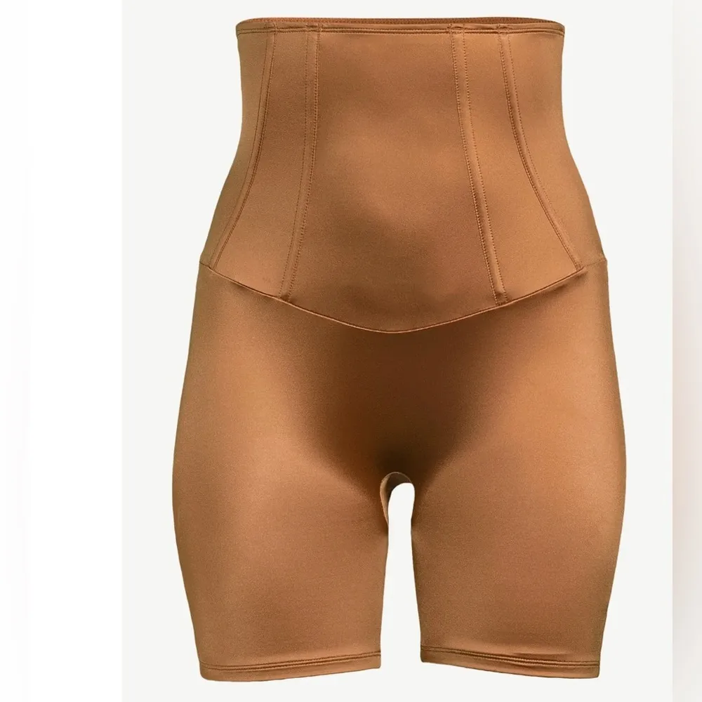 Sofia Intimates by Sofia Vergara Women's Corset Thigh Shaper size med new Tan - Image 4