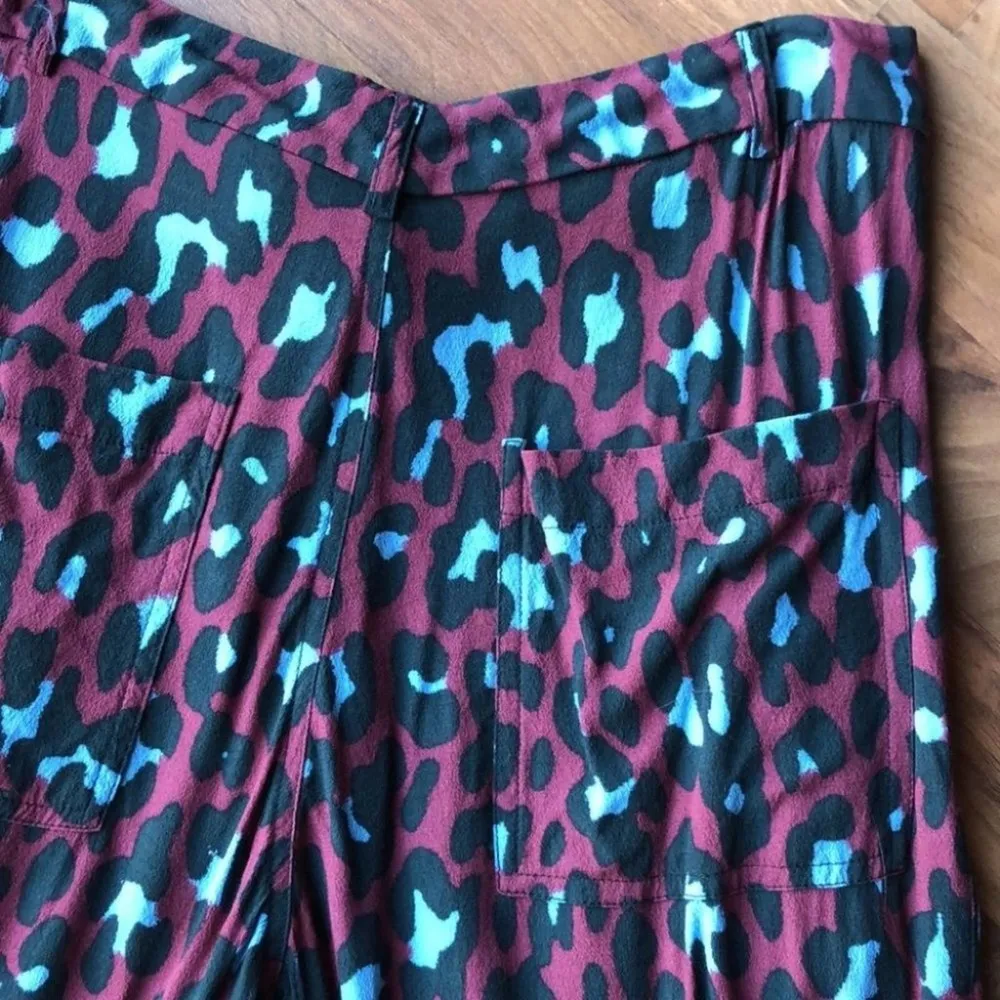 MNG Casual Leopard Print High Waist Trouser Size 4 - Image 7