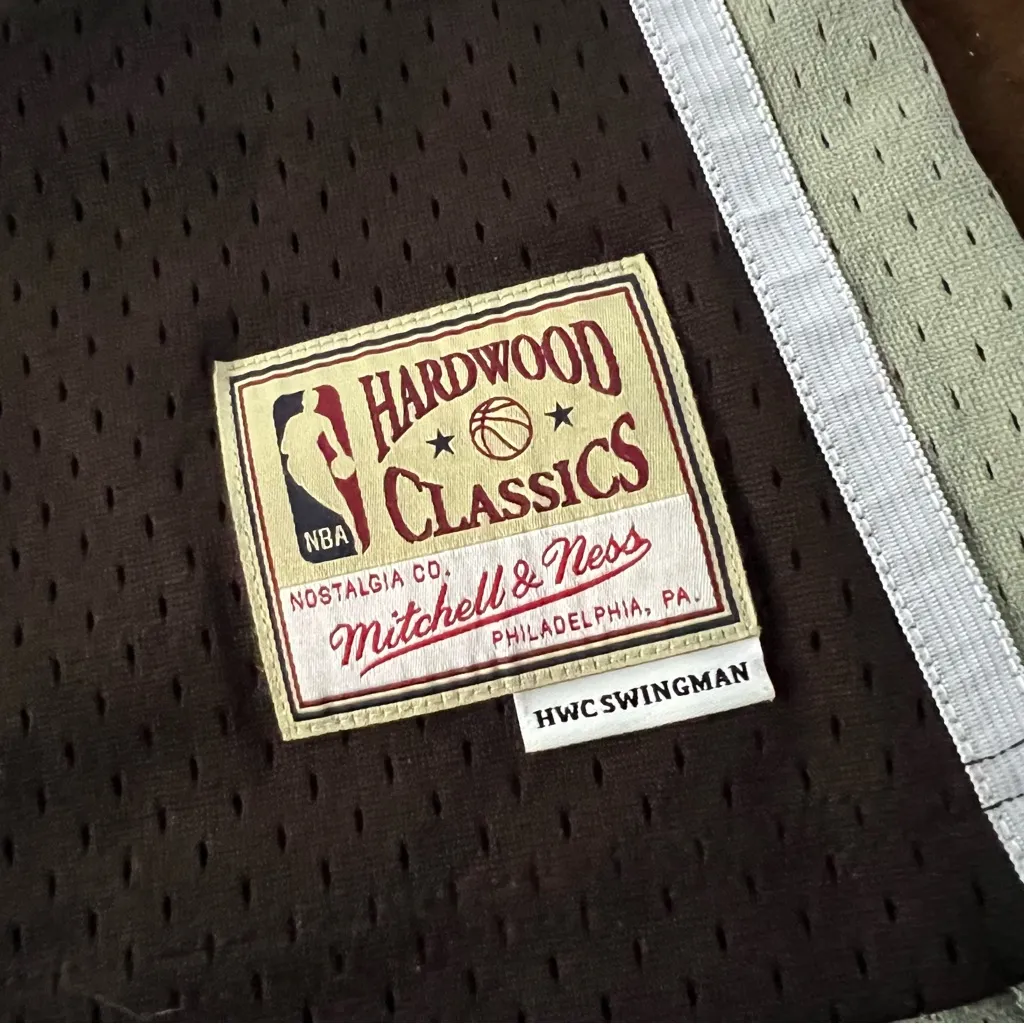 Women's Mitchell & Ness Tim Duncan 21 Black San Antonio Spurs Jersey sz Small - Image 3