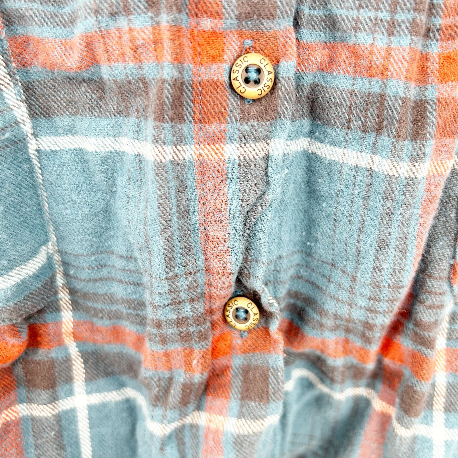 Womens Boho Western Plaid Cowgirl Embroidered‎ Floral Long Sleeve Tunic Blouse S Blue - Image 6