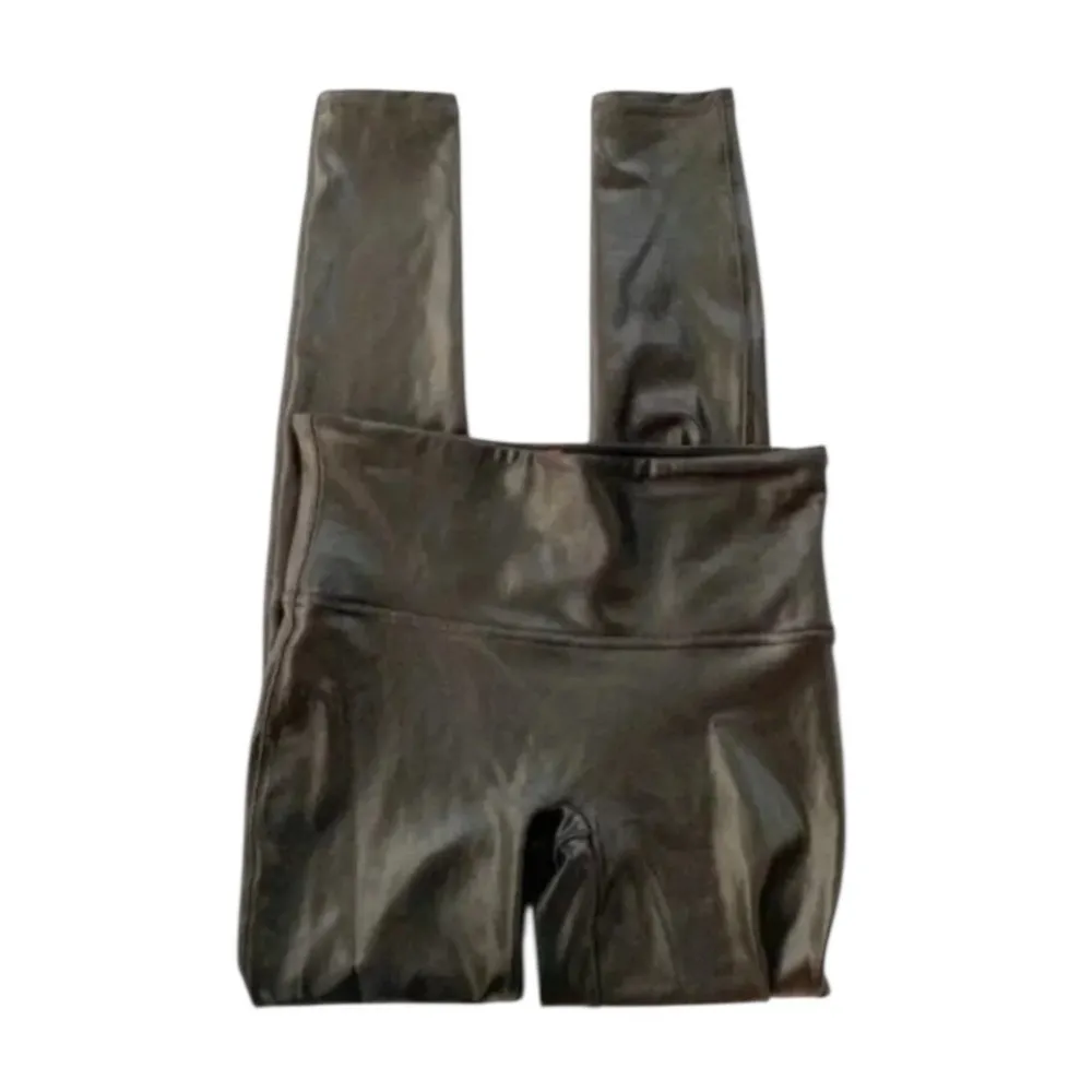 SPANX Faux Leather High Waisted Leggings Black Size M - Image 5