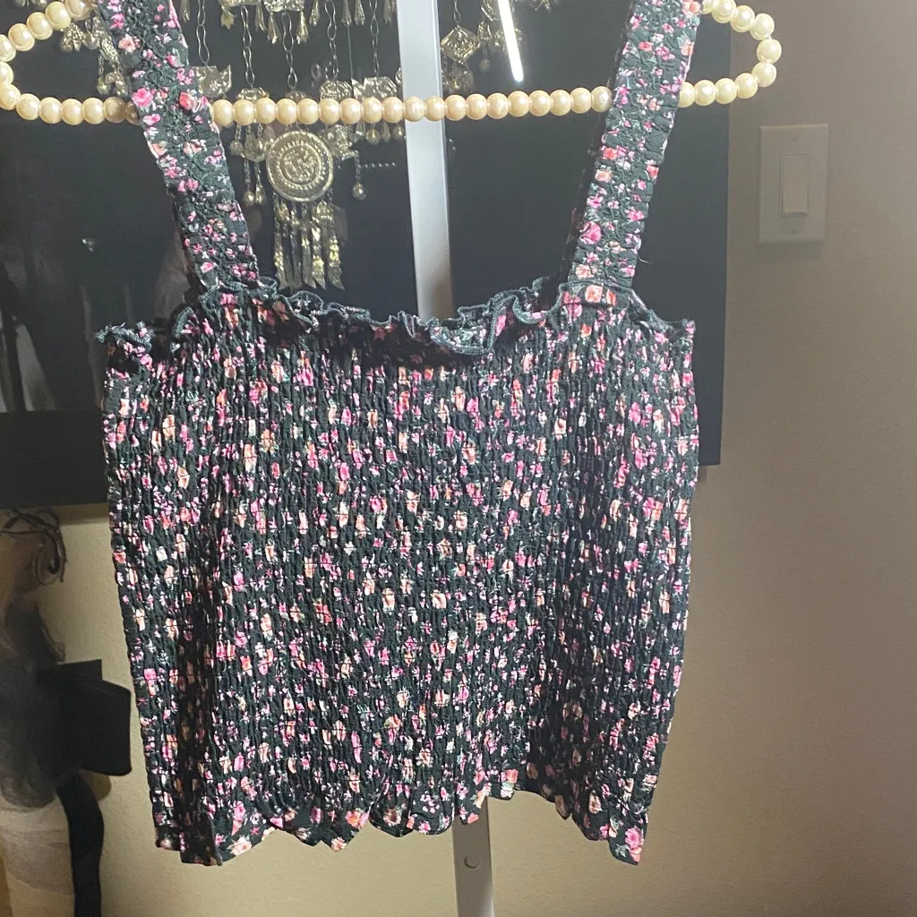 Easel Floral Black and Pink Women's Top - Image 3