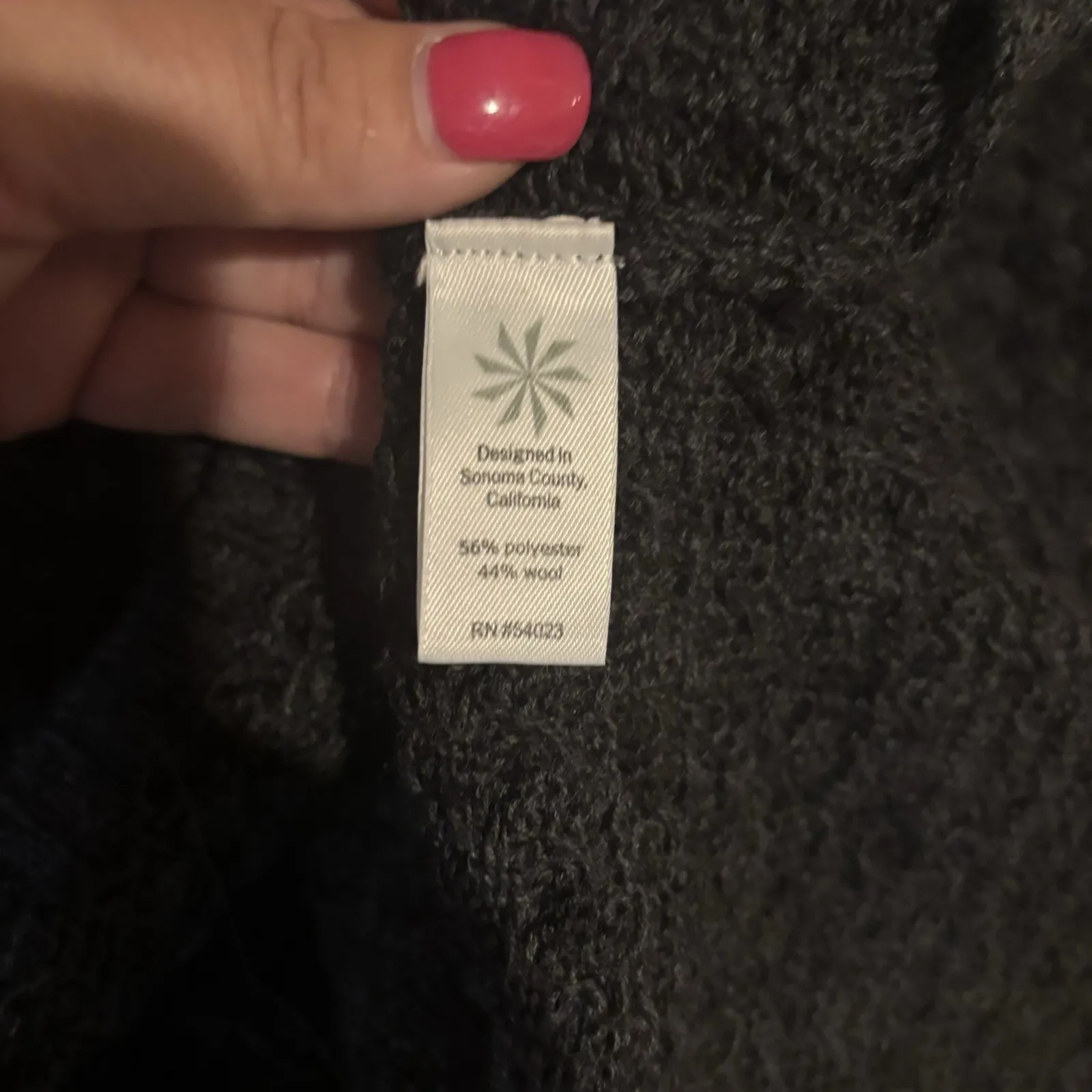 Athleta  Cypress‎ Gray Wool Blend Basketweave Knit Side Slit Pullover Size Small - Image 8