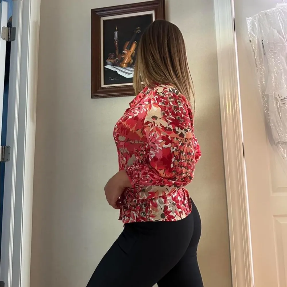 Nic + zoe pink floral button up - Image 4