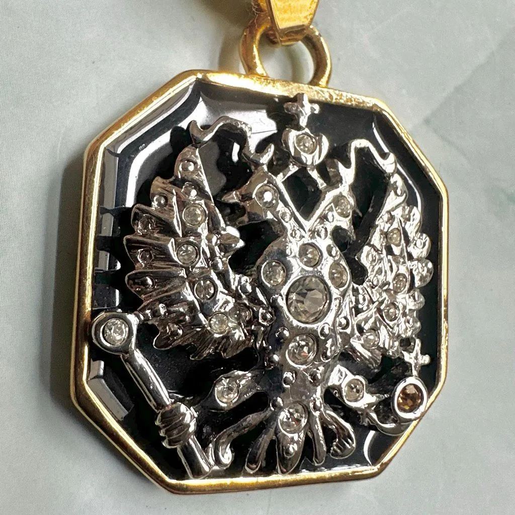 Joan Rivers Imperial Eagle Enamel Pendant Necklace - Image 7