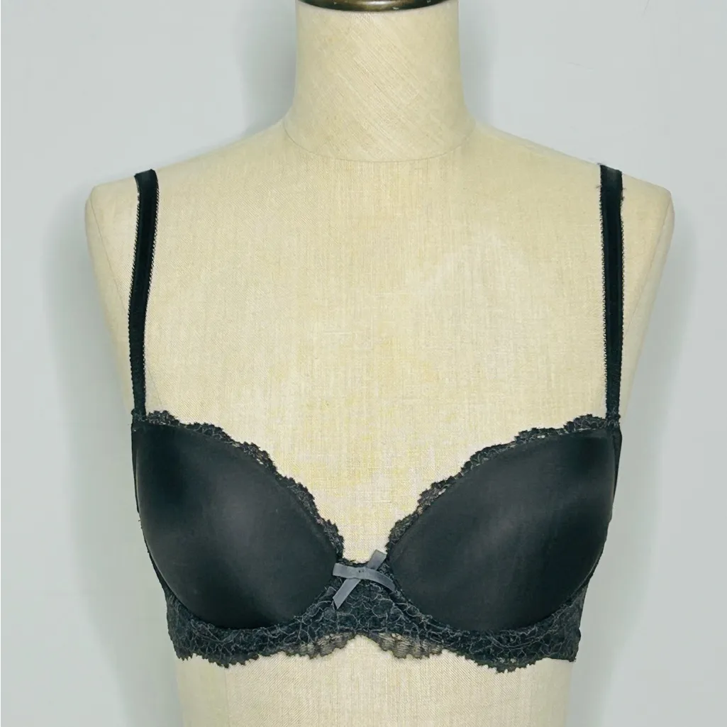Victoria’s Secret Dream Angels Smooth & Lace Lightly Lined Demi Bra, Black, 32B - Image 13