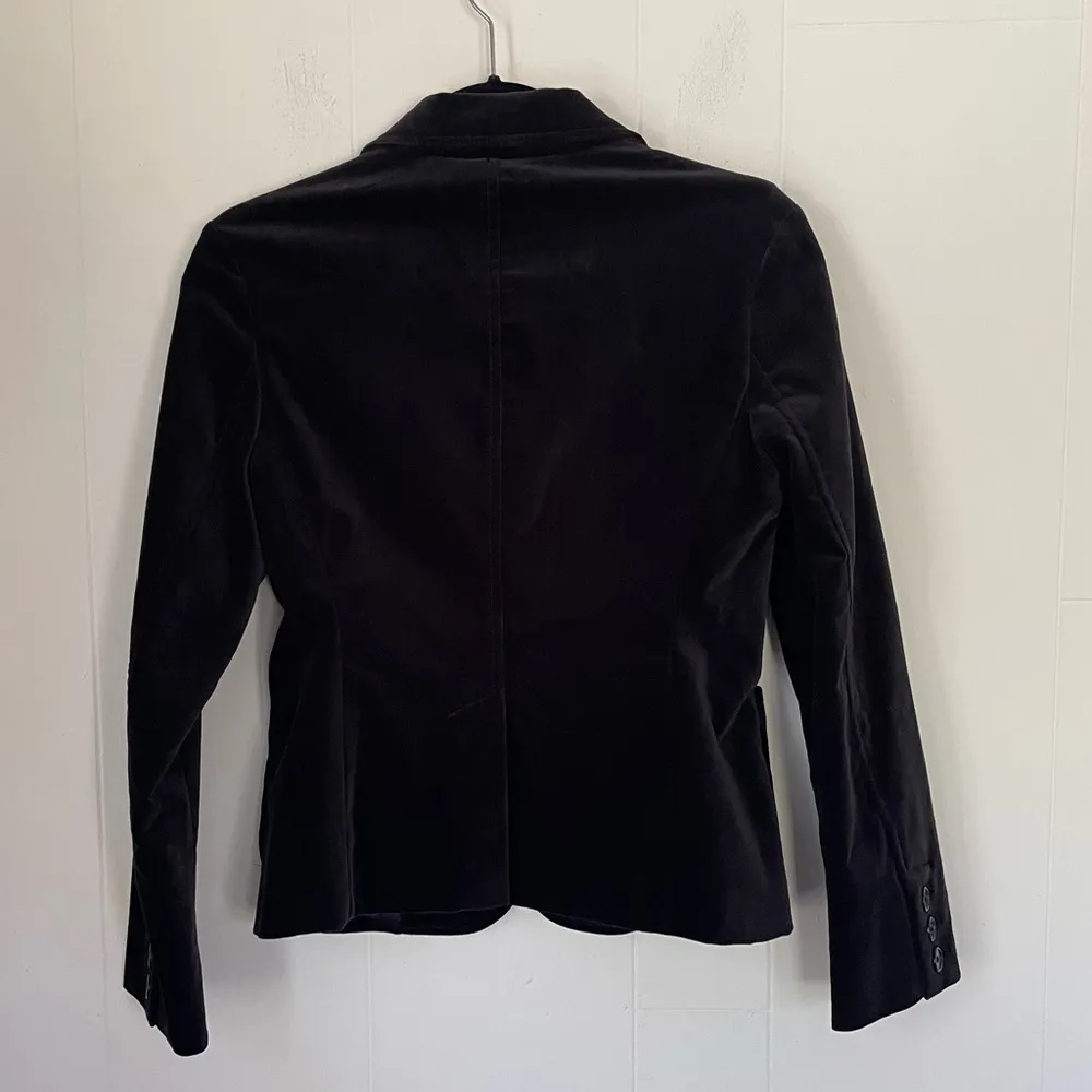 Gap Black Velvet 2 Button Blazer Jacket ~ EUC Y2K Gorgeous ~ Women’s Size 0 - Image 2