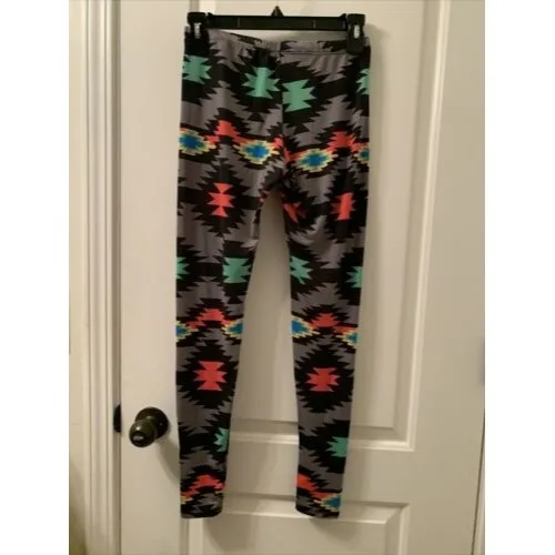 See You Monday Multicolor Tribal Print Leggings Women's Size Medium - Image 7