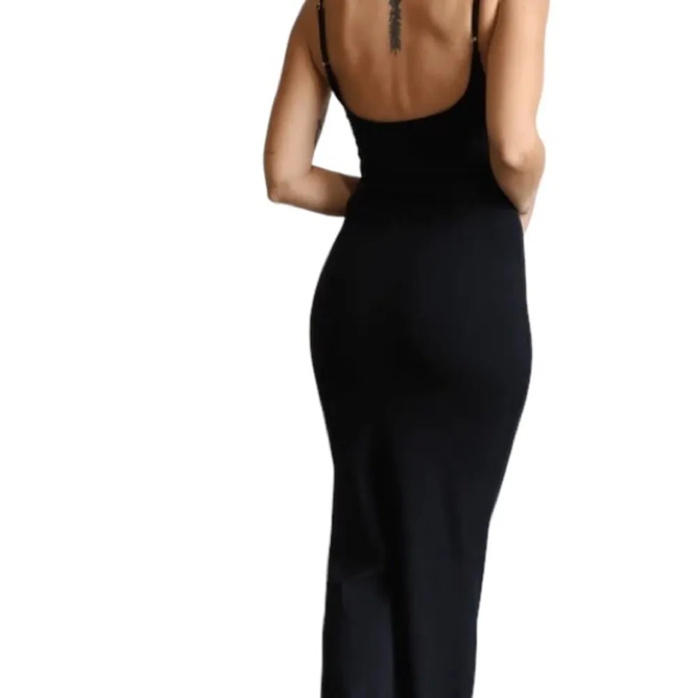 Feels Right Bodycon Maxi Dress Sz L Black Sultry Sexy Cocktail Date Nite - Image 8