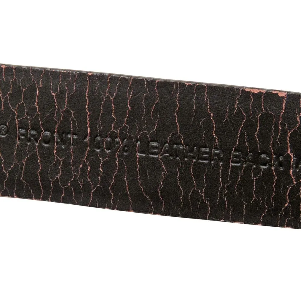 Vintage Chicos White Pearly Stone Buckle Champagne White Leather Belt Retro - Image 7