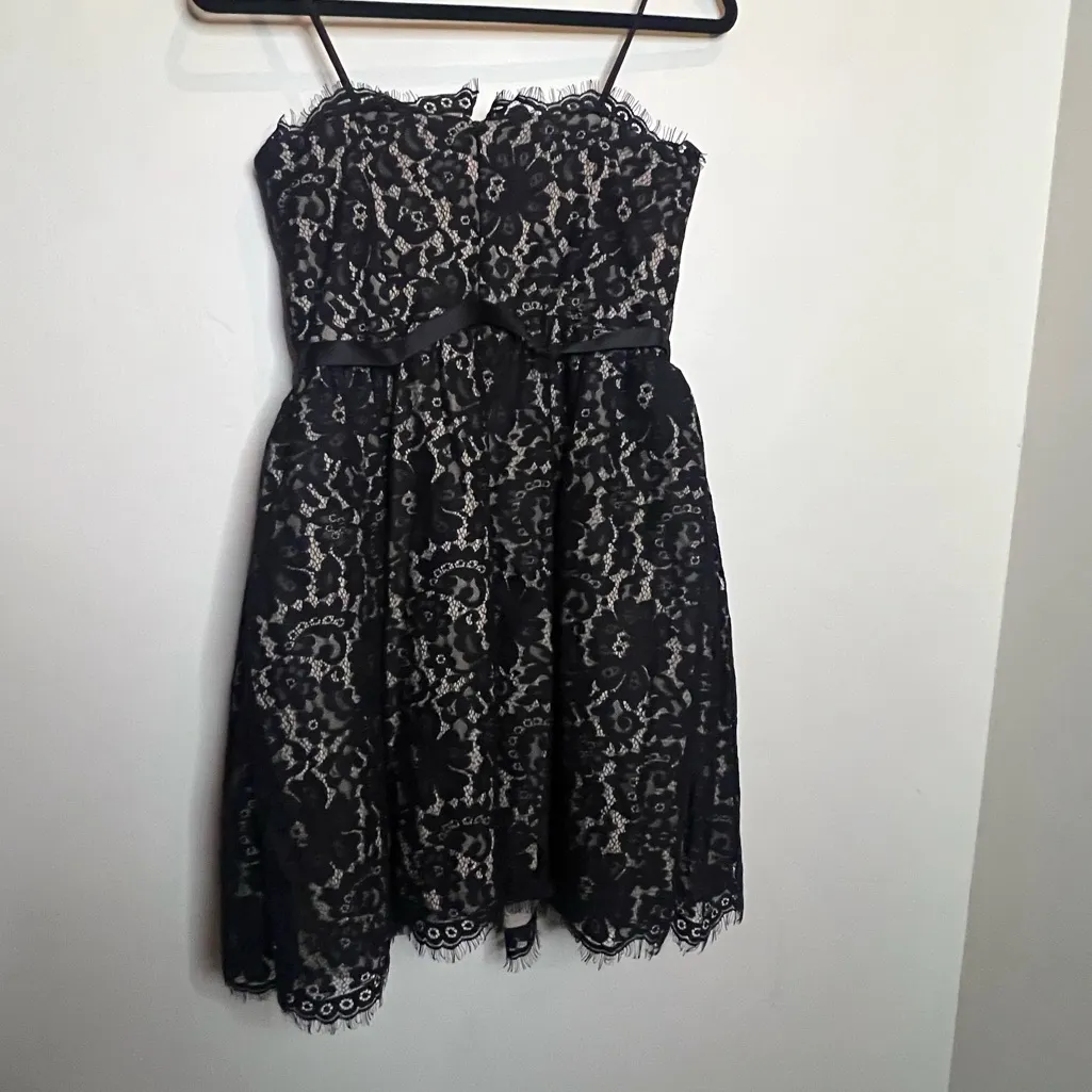 Robert Rodriguez Black Strapless Lace Dress - Image 7