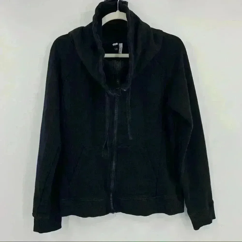 Z by Zella Full Effect Women's Black Zip Activewear Casual‎ Sweater Size L - Image 5