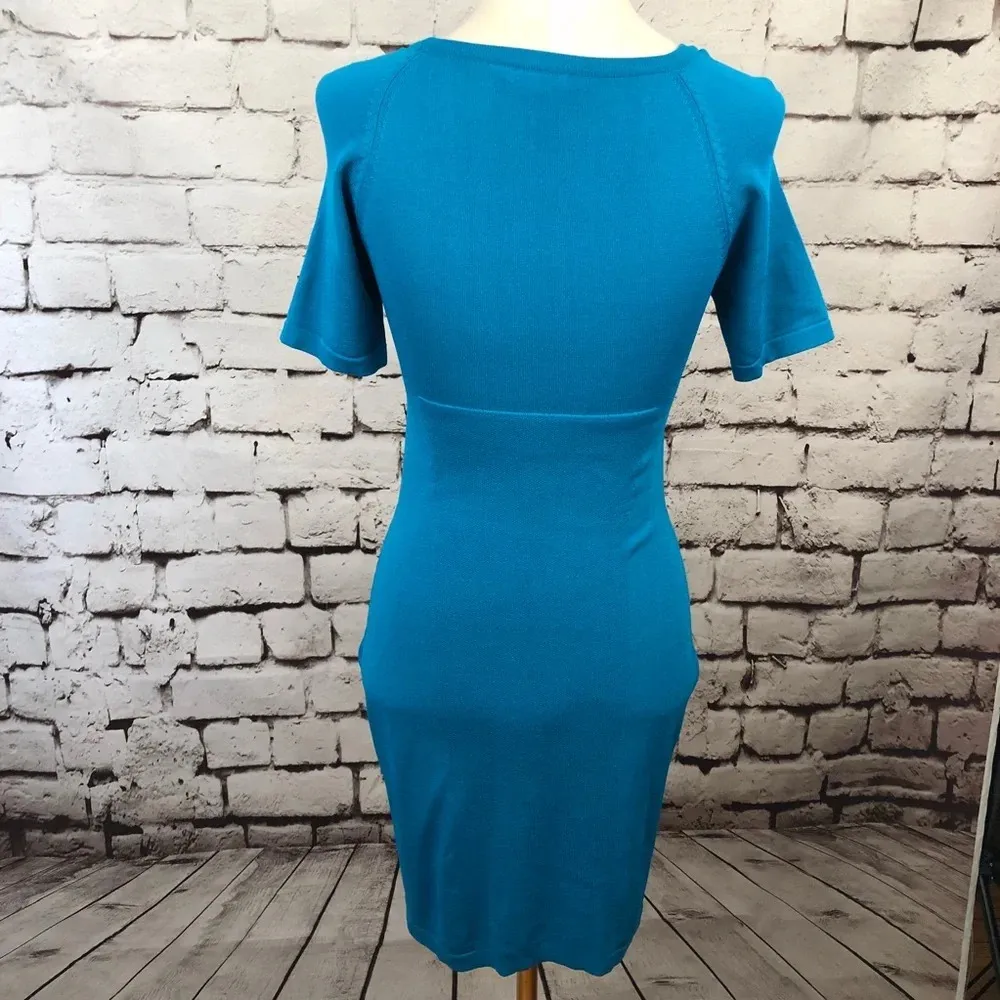 CW by Carin Wester Betty Blue Knit Bodycon Dress‎ Size M - Image 8