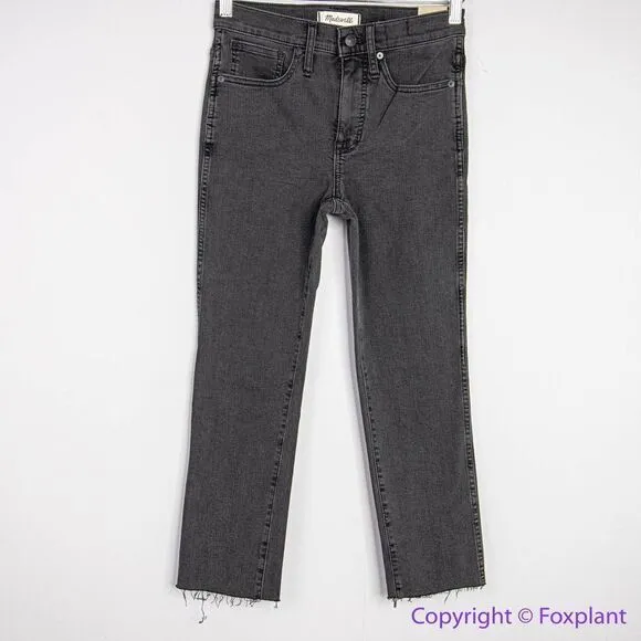 NEW Madewell Petite Stovepipe Jeans in Banberry‎ Wash: Raw-Hem, P25 - Image 4