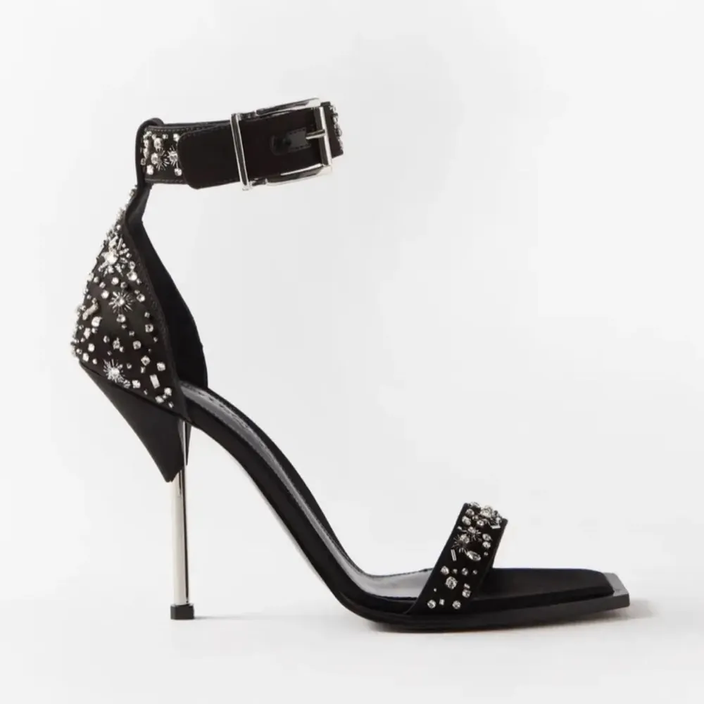Alexander Mcqueen Pin 105 Crystal-embellished Satin Sandals,SZ 39, $1,797 - Image 2