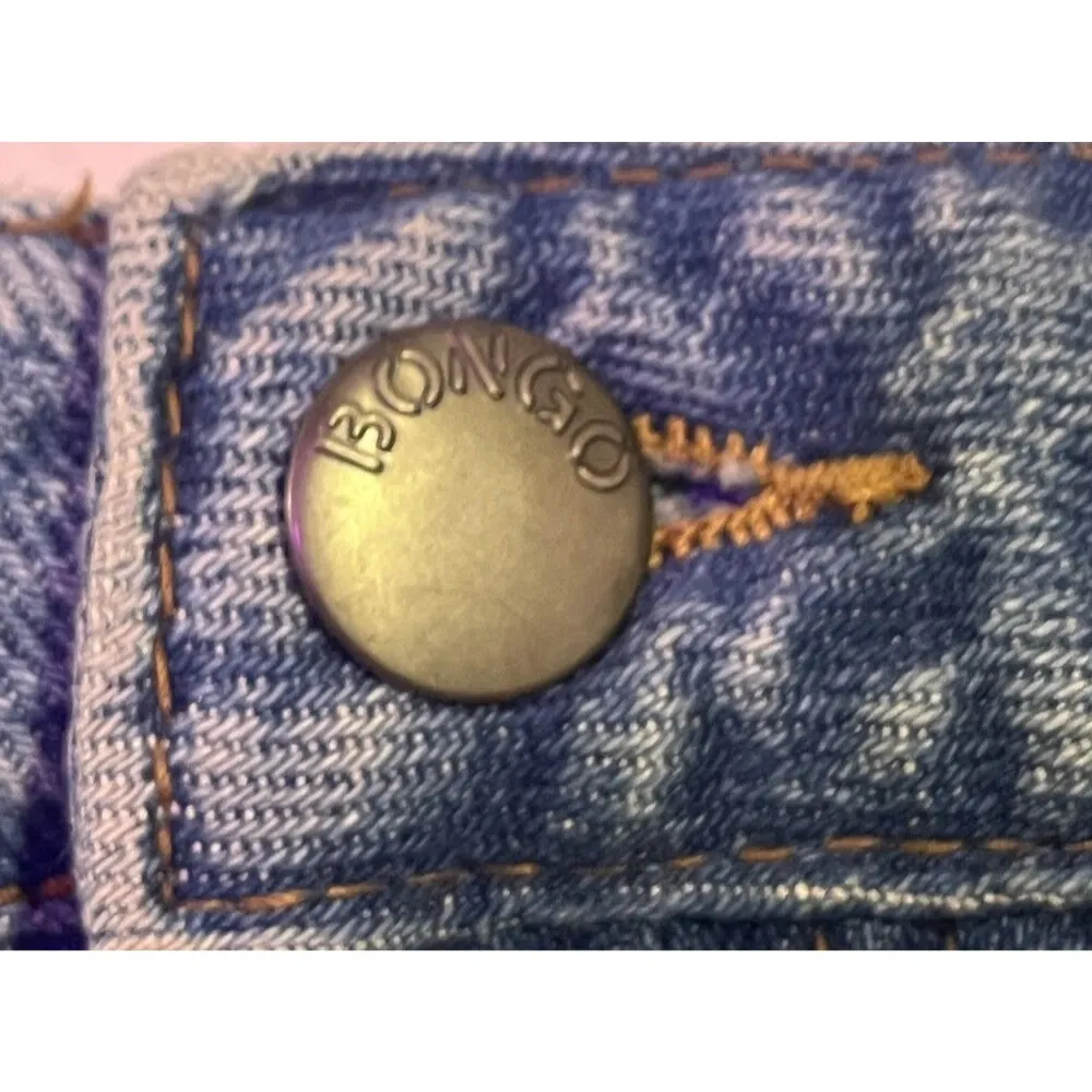 Vintage Y2K Bongo Distressed Denim Mini Skirt Size Medium EUC - Image 3