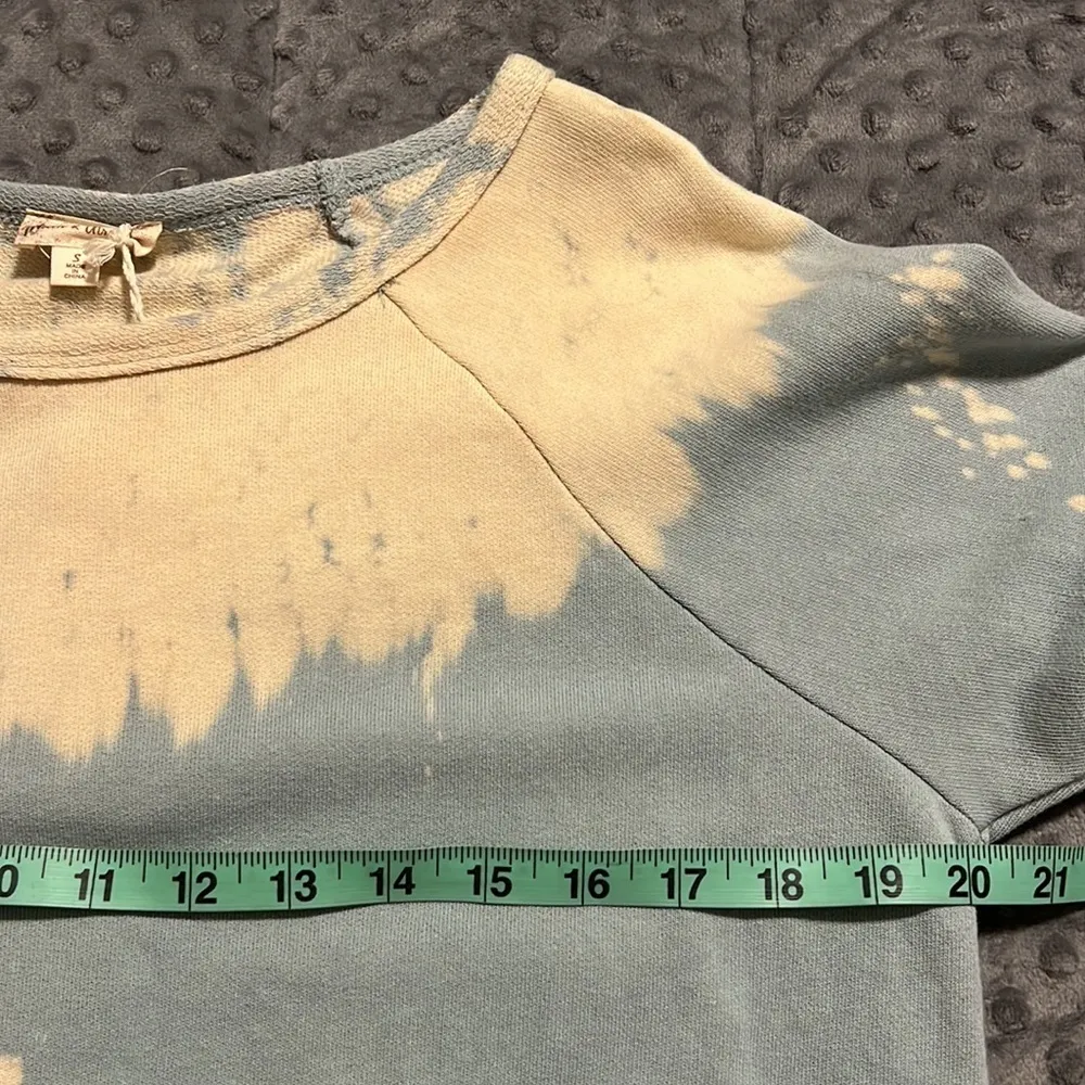 Hem & Thread small mint tie front tie dye sweatshirt long sleeve pullover NWT - Image 6