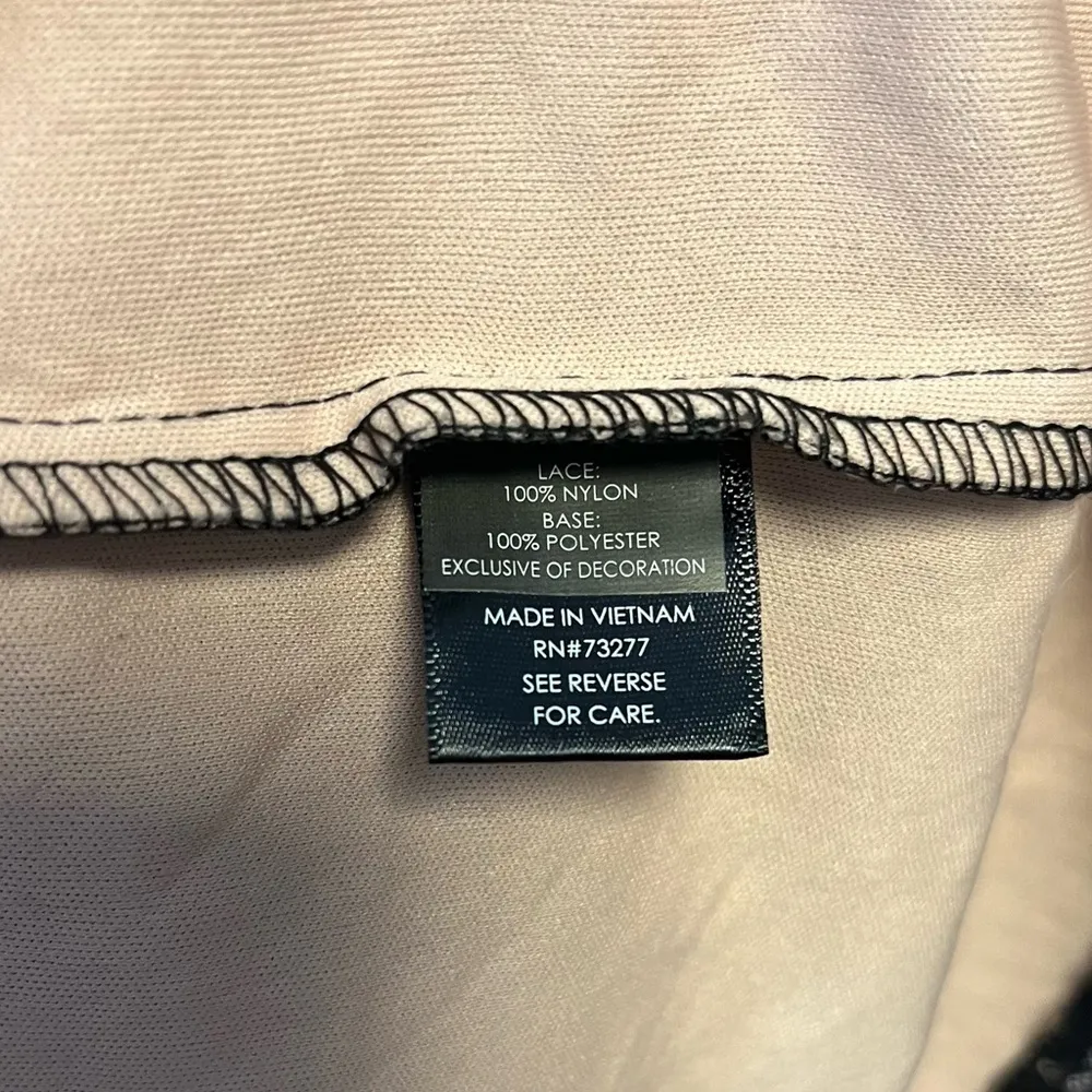 Jason Wu Dress Black Floral & Polka Dot Lace over Pale Pink Mini w/Pockets S GUC - Image 11