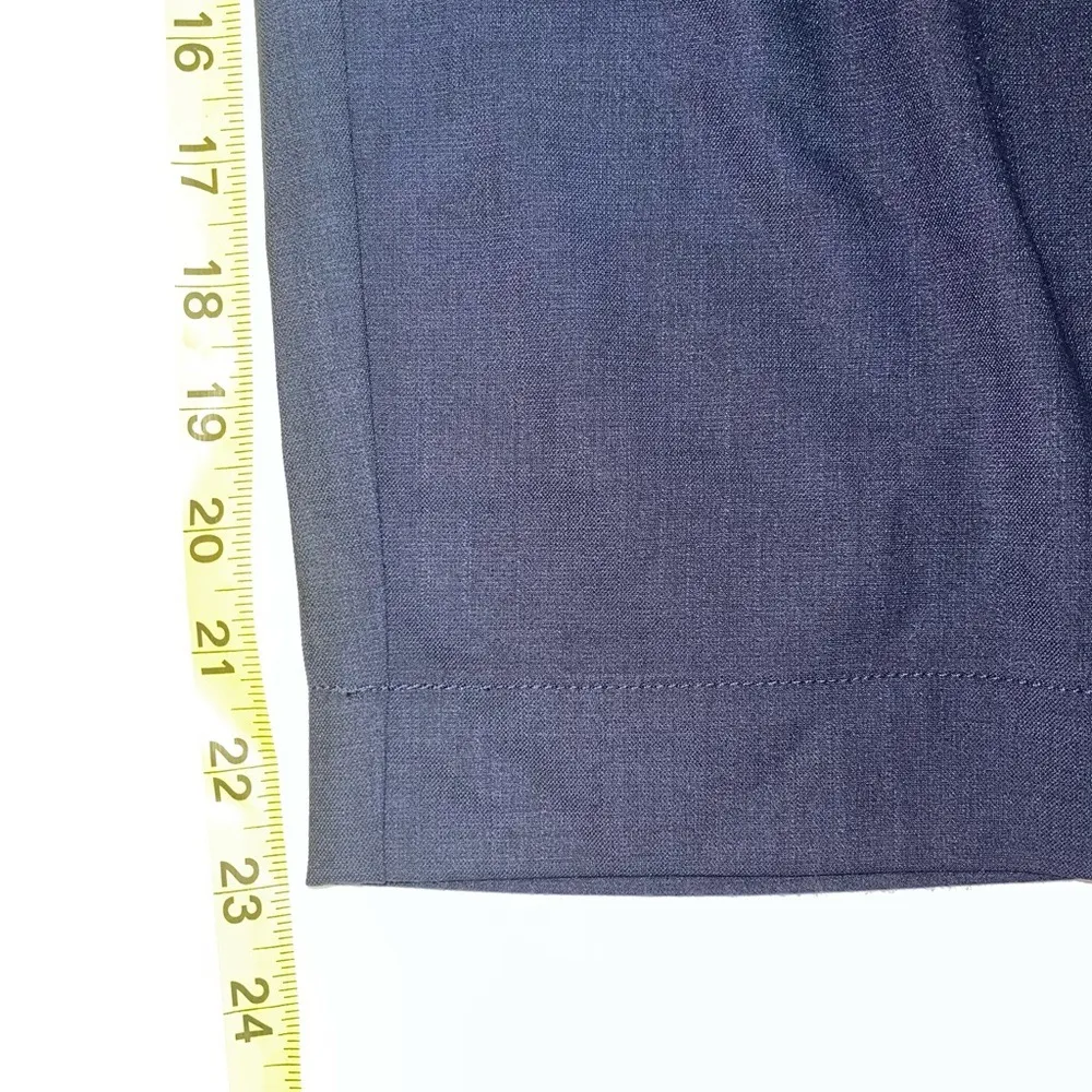 Liverpool Navy Blue High Rise Belted Waist Relaxed Fit Crop Pants - Image 10