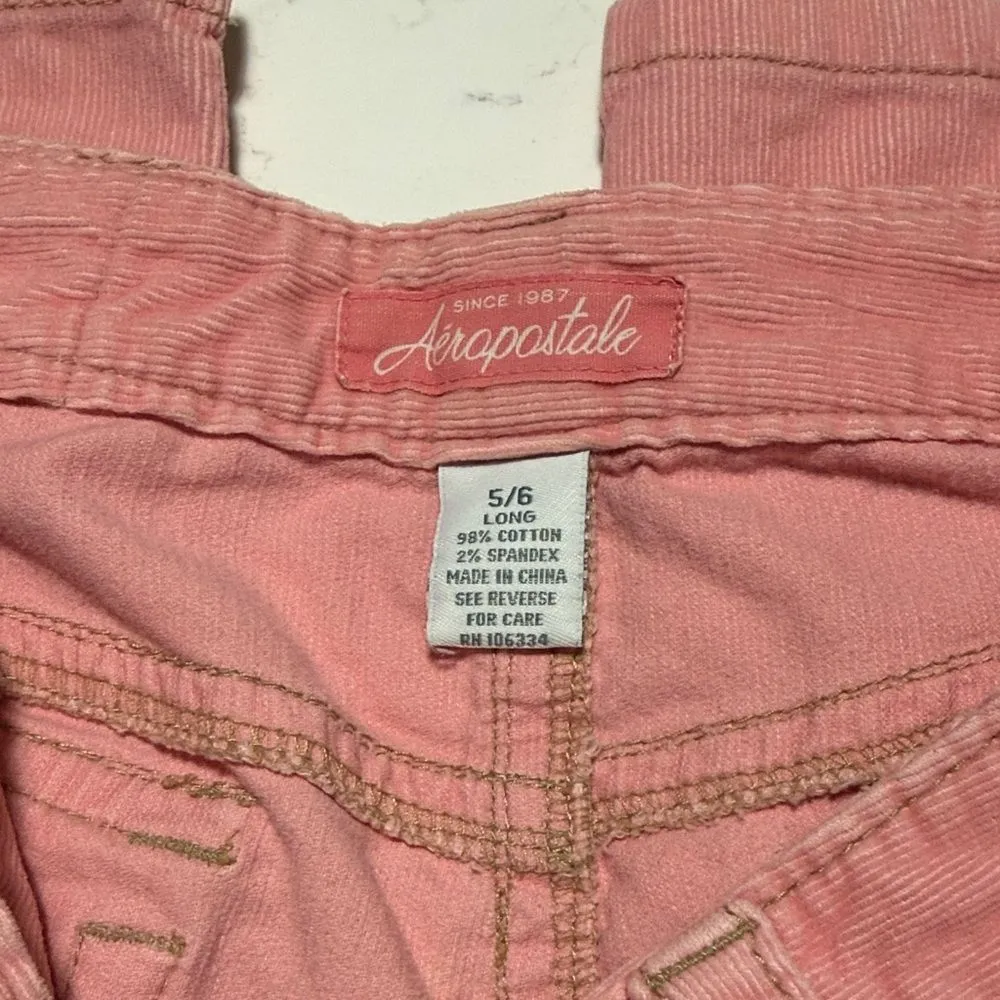 Aeropostale Women's corduroy bootcut Jeans in Soft Pink.  Size 5-6 Long. - Image 2