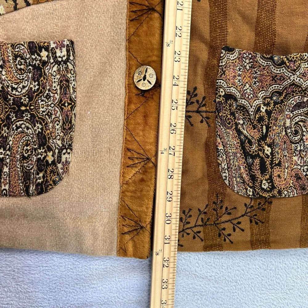 Allure Vtg Jacket Womens 2X 80s Multi Colors Tapestry Golden Embroidered Buttons Size XXL - Image 6