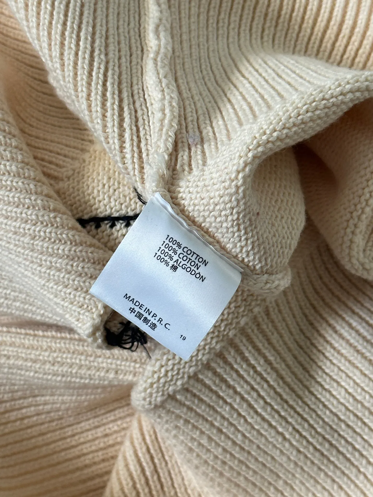 Brandy Melville Cream Argyle Sweater - Image 5