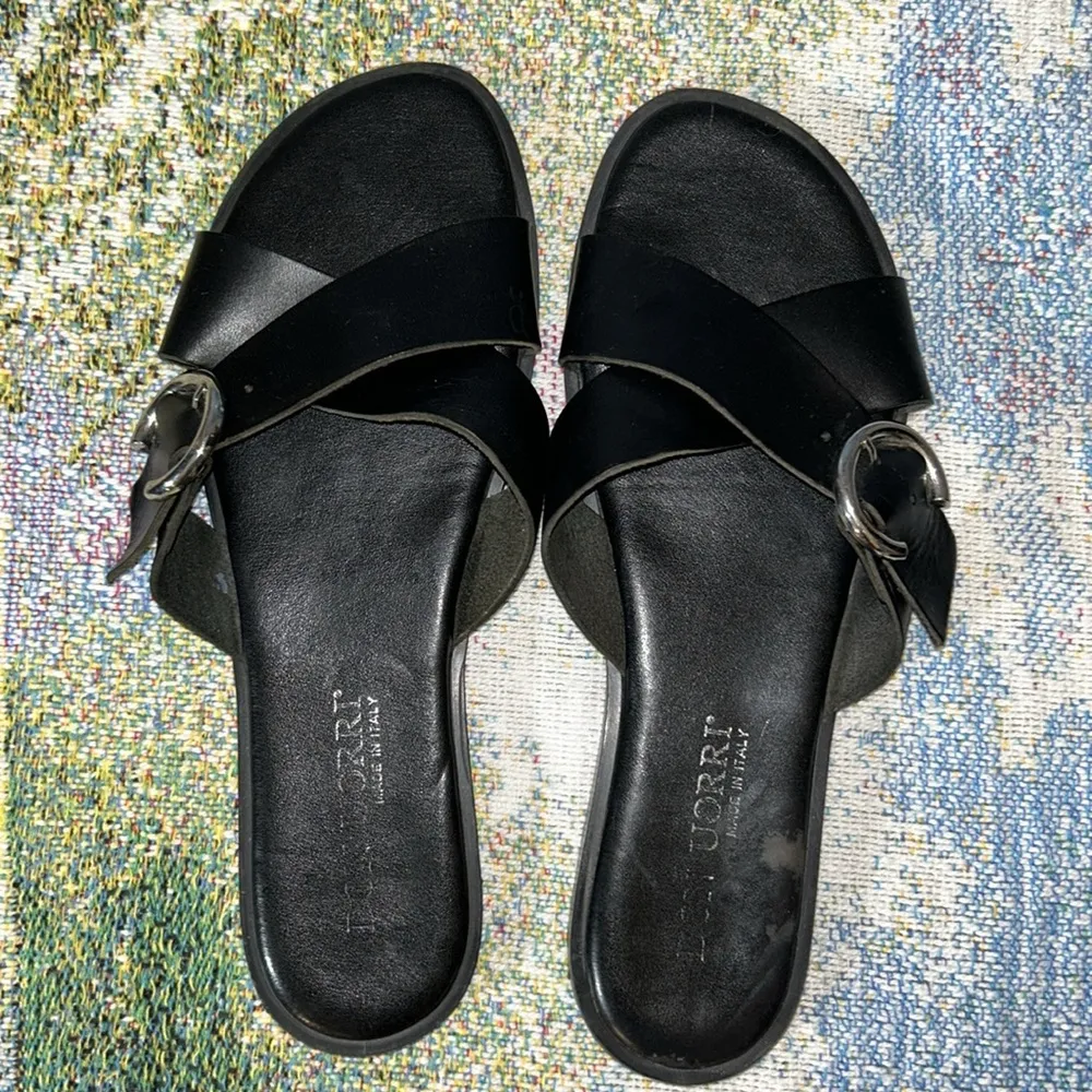 Don Uorri Size 40 Black Leather Sandals - Image 10