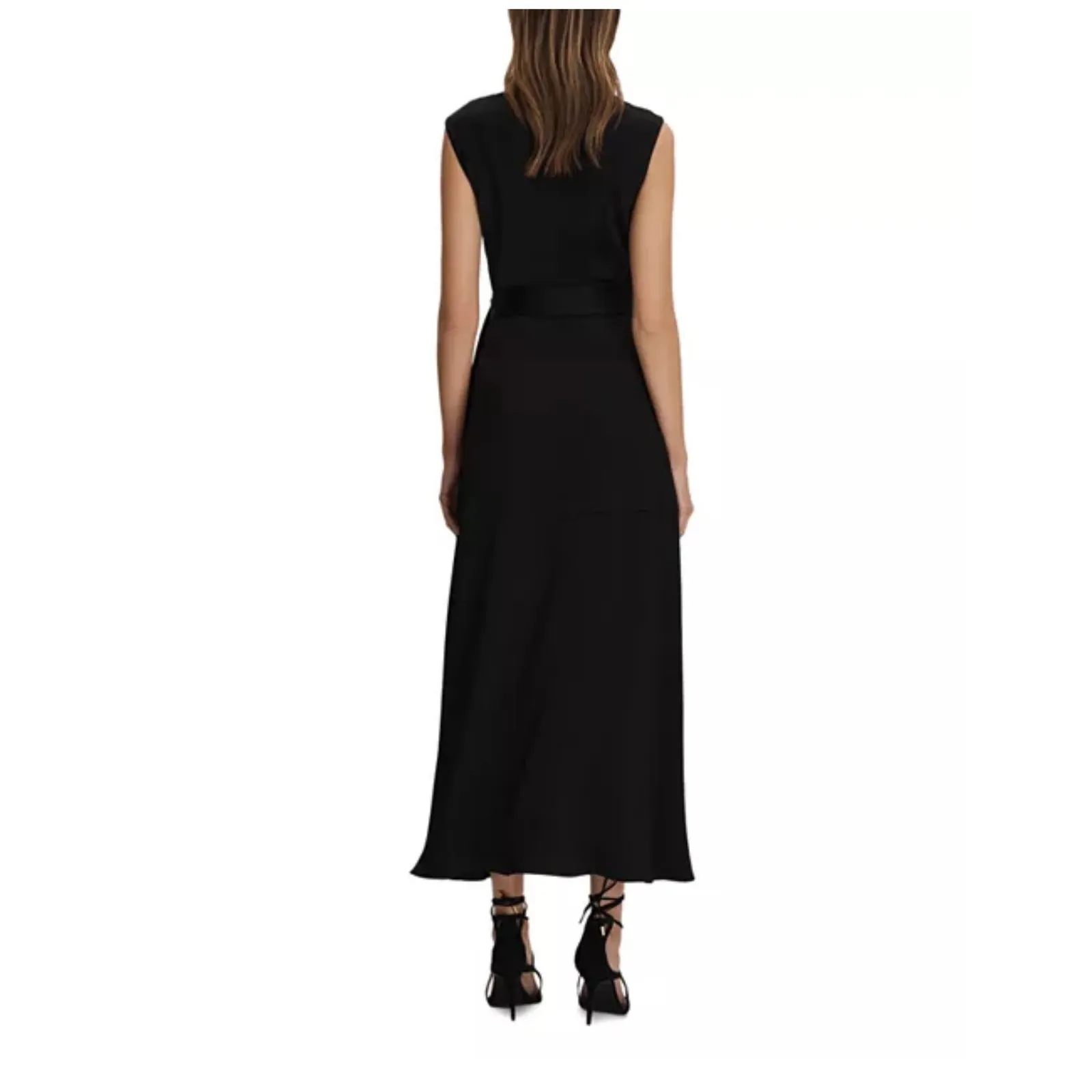 REISS Raya Black Belted Midi Dress - Size 8 - New $505.00 retail price - Image 3