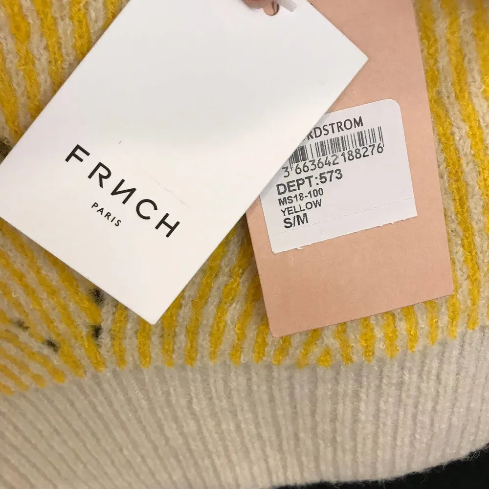 NWT FRNCH Paris Striped Mock Neck Pullover Sweater Size Small/Medium - Image 6