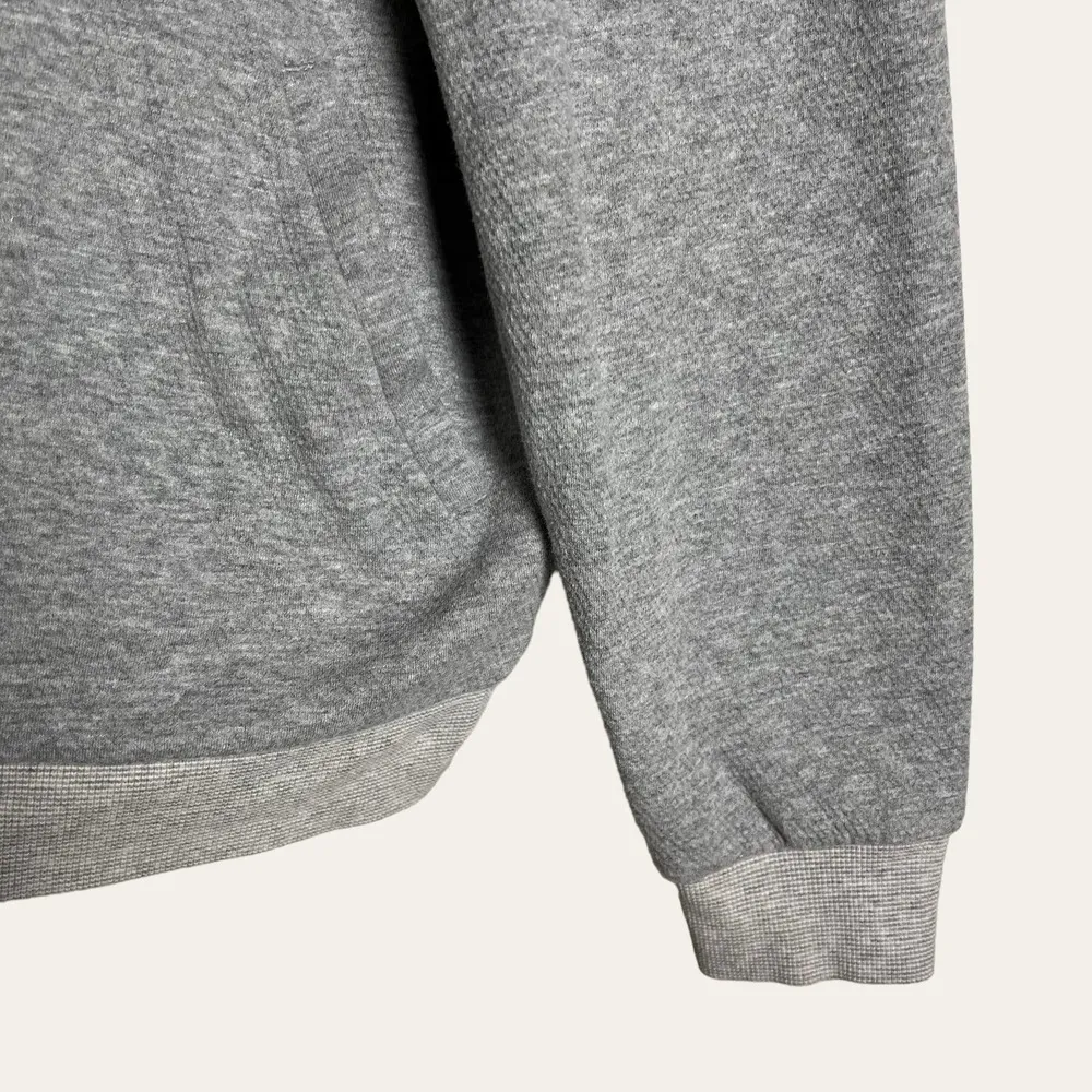 Eileen Fisher Gray Organic Cotton Knit 2-way Zip Bomber Jacket XL - Image 4