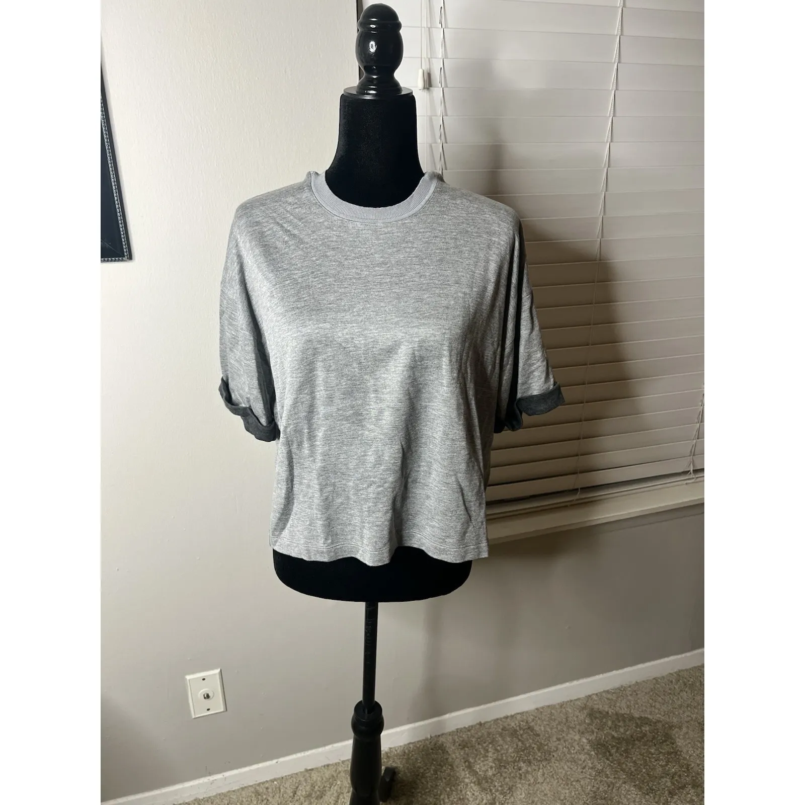 Rag & Bone Gray Cashmere Blend Women's‎ Size Large Tee - Image 4