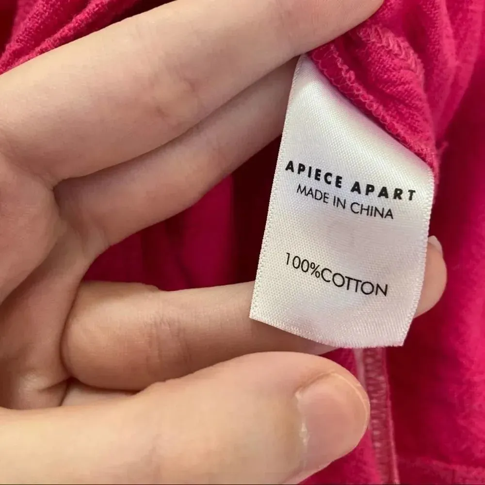 APIECE APART Pink Tunic Shift Dress Knee Length 8 - Image 2