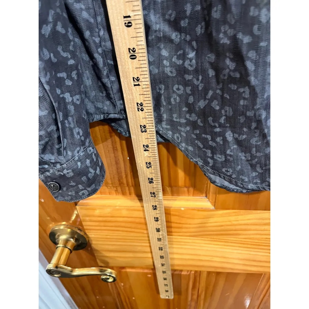 The Kooples Button Down Micro Acid Leopard Print Shirt Size Small - Image 4