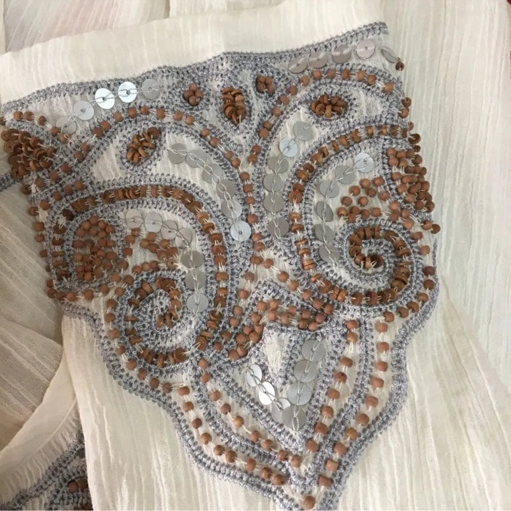 Tommy Bahama Gauze Beaded Blouse - Size M - Image 5