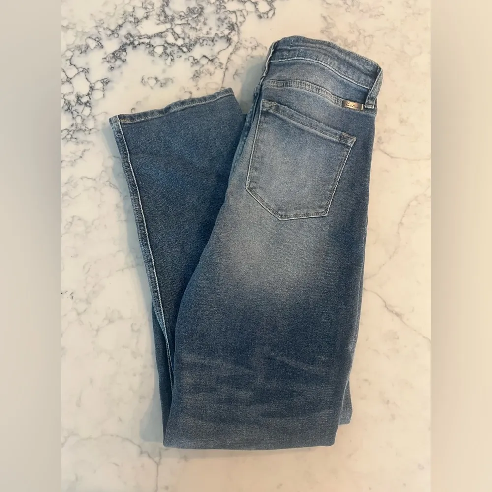 New KanCan Signature Norrine High Rise Slim Straight Dark Wash Jeans 7/27 $68 Blue - Image 2