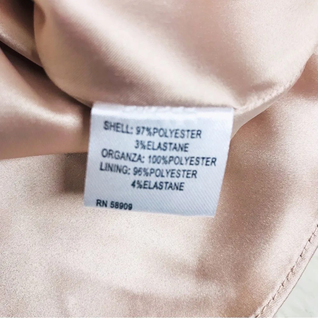 ANTONIO MELANI x Nicola Bathie Rose Gold Sequin Maxi Dress Feather Formal Size 2 - Image 12