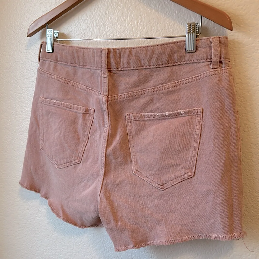 ZARA  Pink Denim Shorts - Image 3