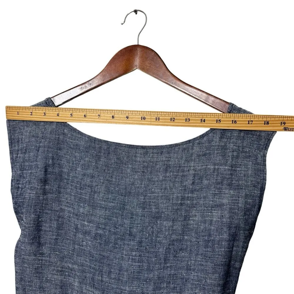 Ozma Chambray Matador Jumpsuit Women’s Size XS Blue Organic Cotton Wide Leg - Image 14