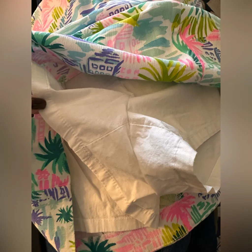 Lilly Pulitzer Becky Colorful Palm Print Mini Skort - Image 6