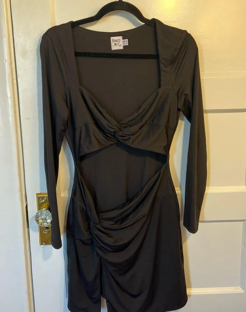 Black long sleeve mini dress - Image 4
