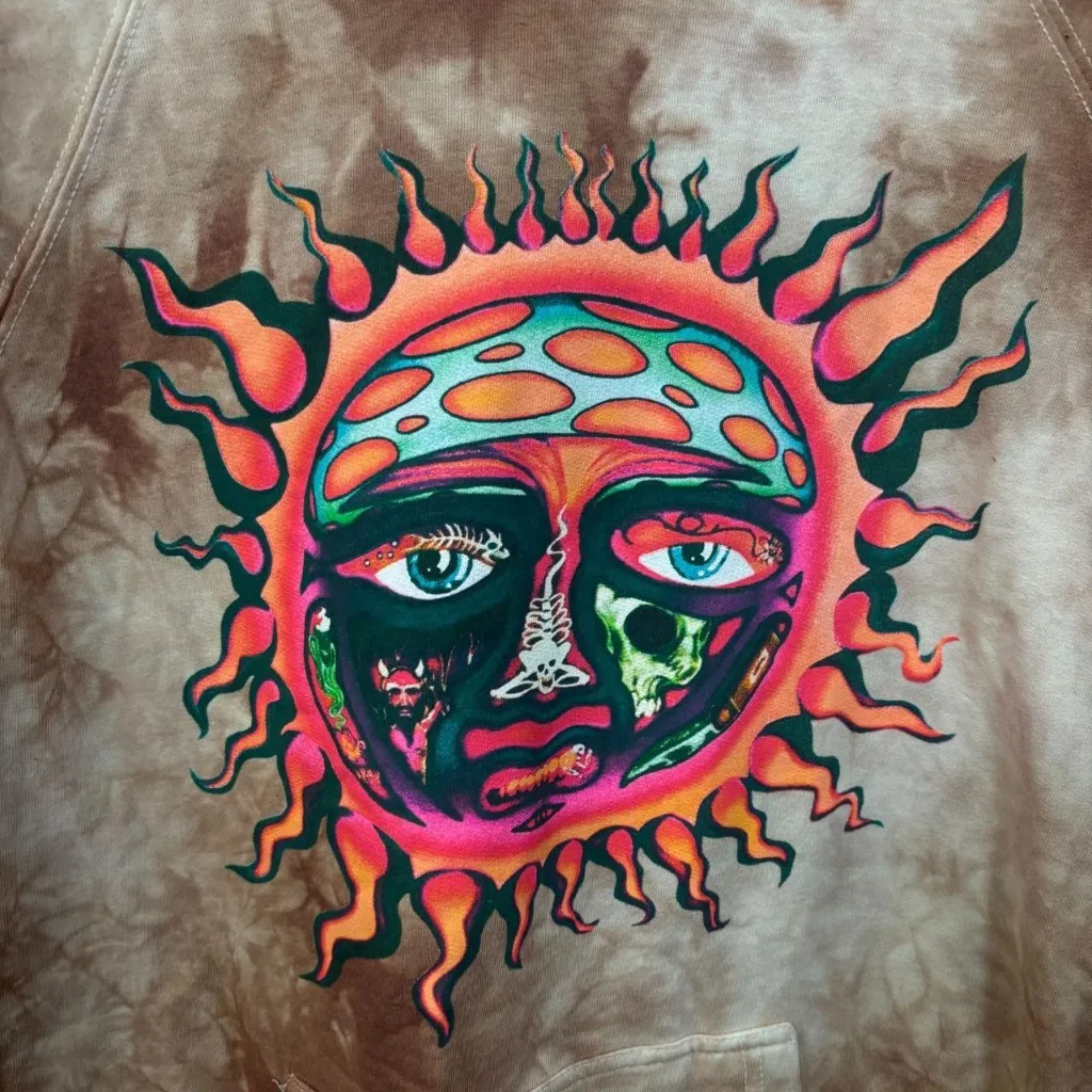 Sublime 1995 Summer Tour Tie Dye Ska Rock Band Hoodie Small - Image 2