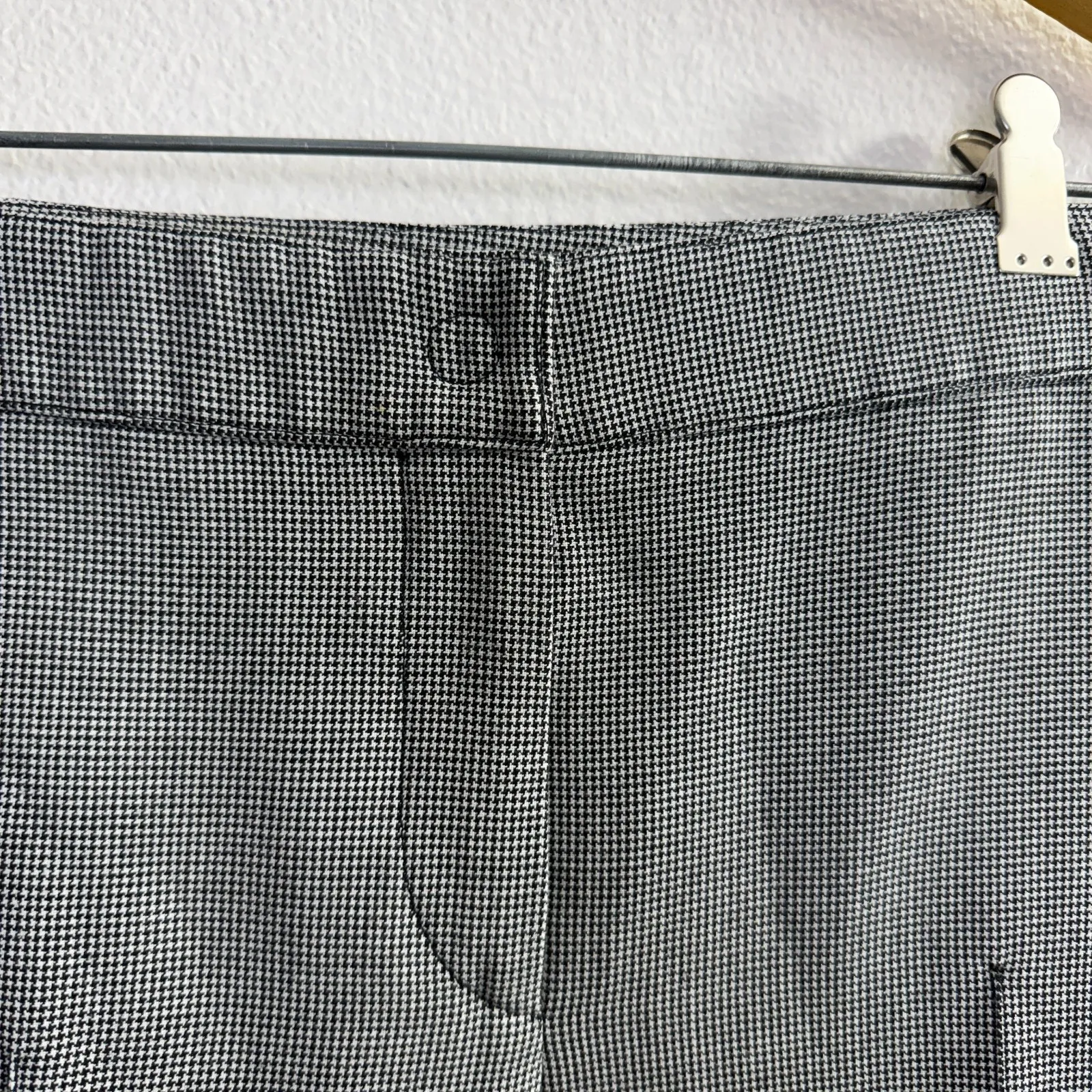 Akris Punto Saks Fifth Houndstooth Pants Womens Black White Pleated Career 30x28 - Image 3