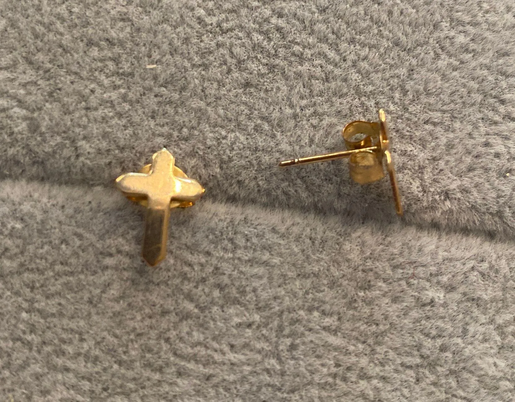 Gold Cross Earrings - Image 2