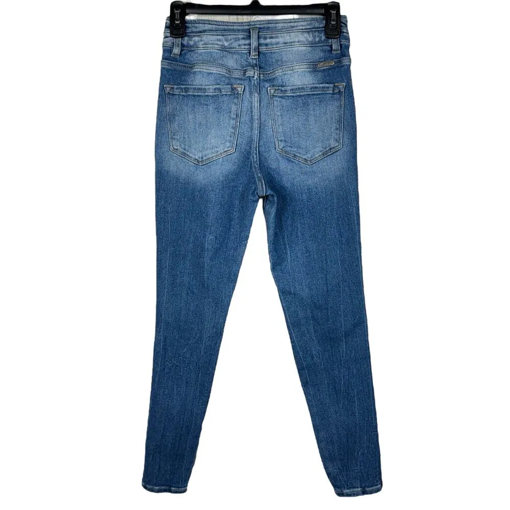 KanCan Signature SZ 26 Ultra High Rise Ankle Skinny Jeans Distressed Stretch Blue - Image 6