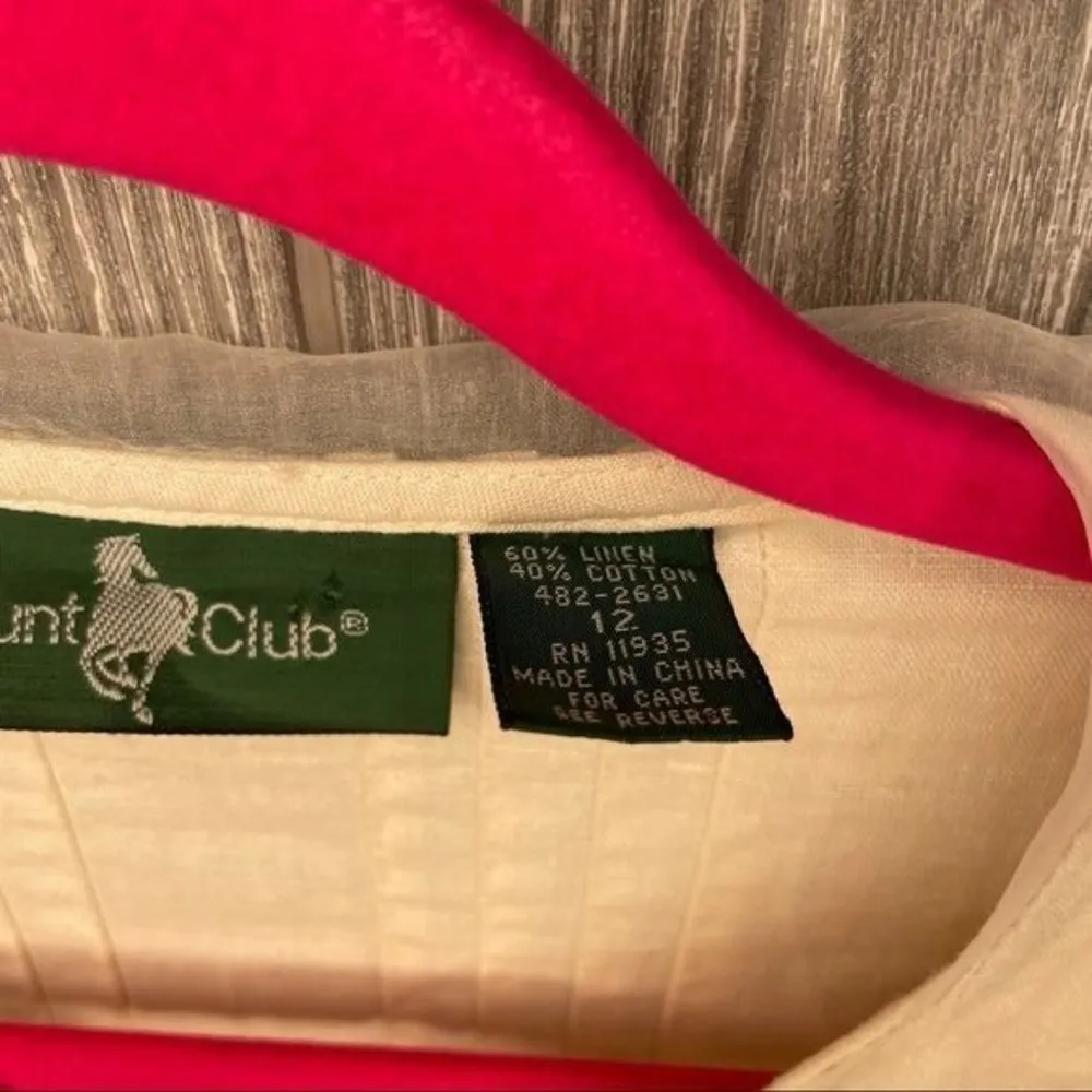 hunt club long sleeve button blouse shirt lace collar and pleated front cowgirl - Image 5