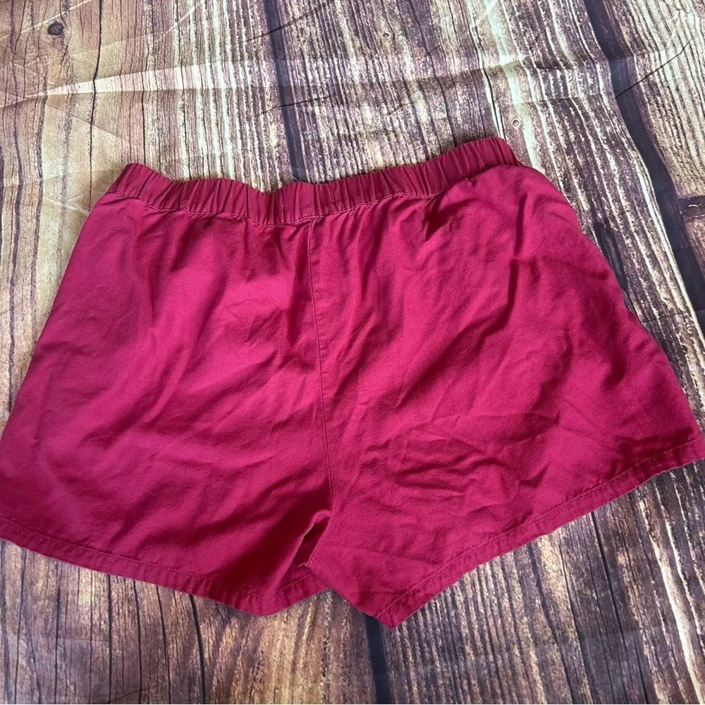 Red Madewell Linen Shorts Size M - Image 4