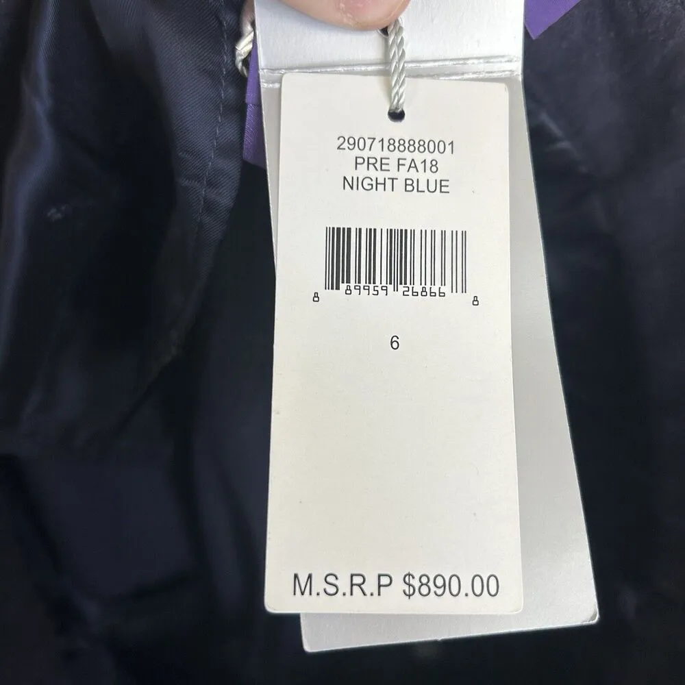 Ralph Lauren Purple Label Wool Dress Pants Pleated Womens Size 6 Blue Italy $890 - Image 4