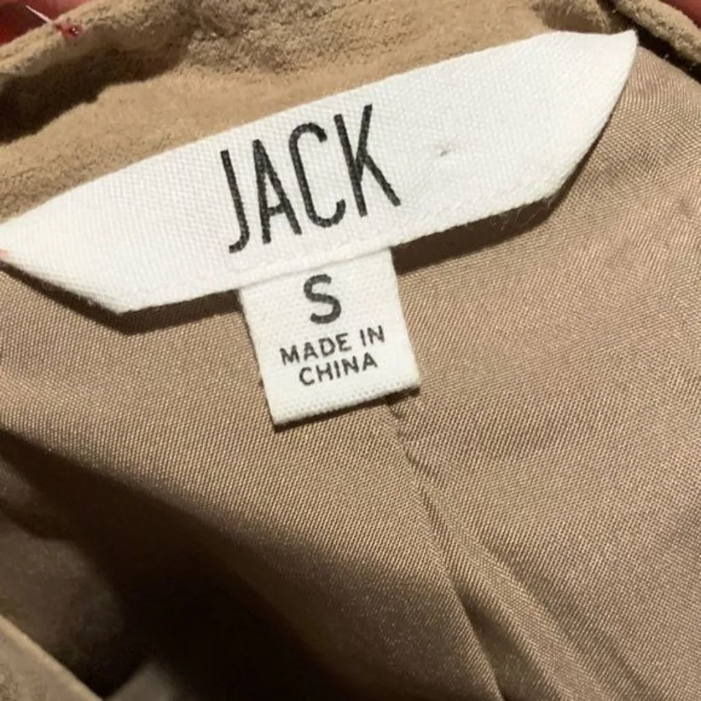 Jack by BB Dakota Meiko Faux Suede Vest Size Small Moto Tan Cream - Image 6