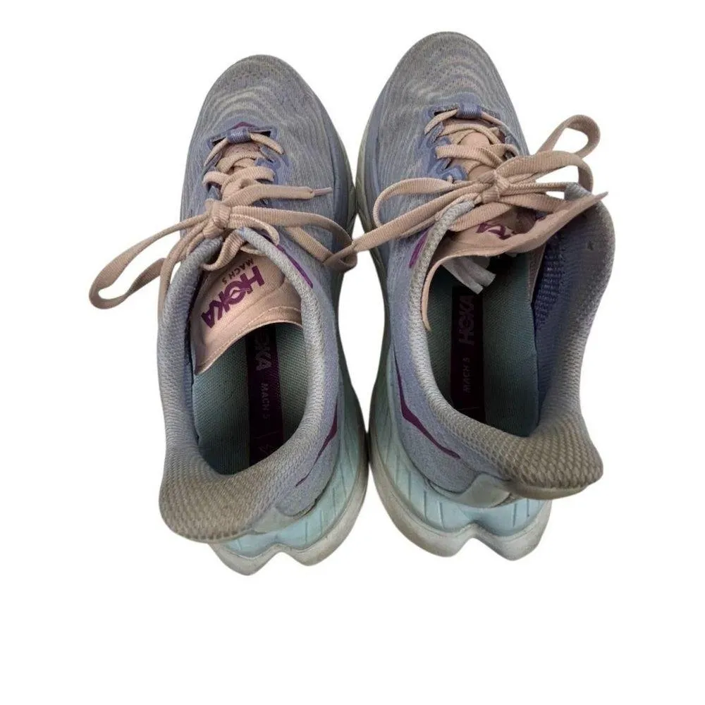 Hoka One One Women's Mach 5 Running Shoes Blue Size 7.5 Lightweight Athletic - Image 9