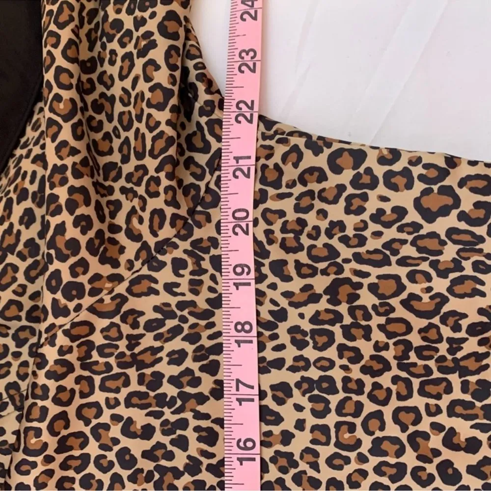 ZARA Leopard Print Satin Bomber Jacket Size Medium - Image 12